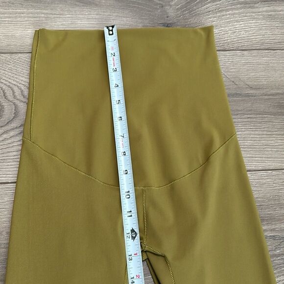 Hoi Bo High Top Chartreuse Green Super High Rise Leggings Size XS - Picture 8 of 11